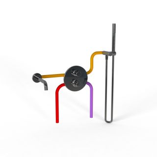 Душевой комплект Paini Cox 78CRSET26911THBATH с термостатом хром